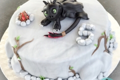 Geburtstagstorte . Drache Ohnezahn . Motivtorte .