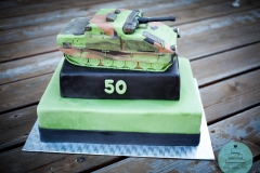 Panzer . 50er . Motivtorte .